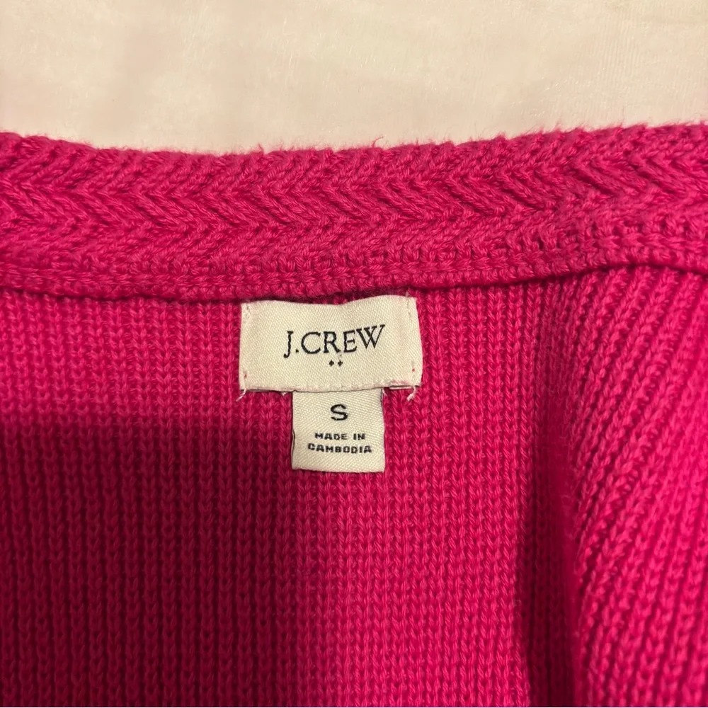 J. Crew Vibrant Pink Cardigan Sweater - Picture 4 of 5